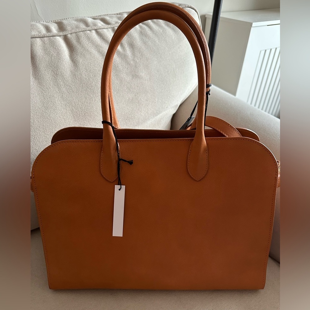 Claudia Firenze Brown Leather Tote Satchel Bag NWT TikTok Viral